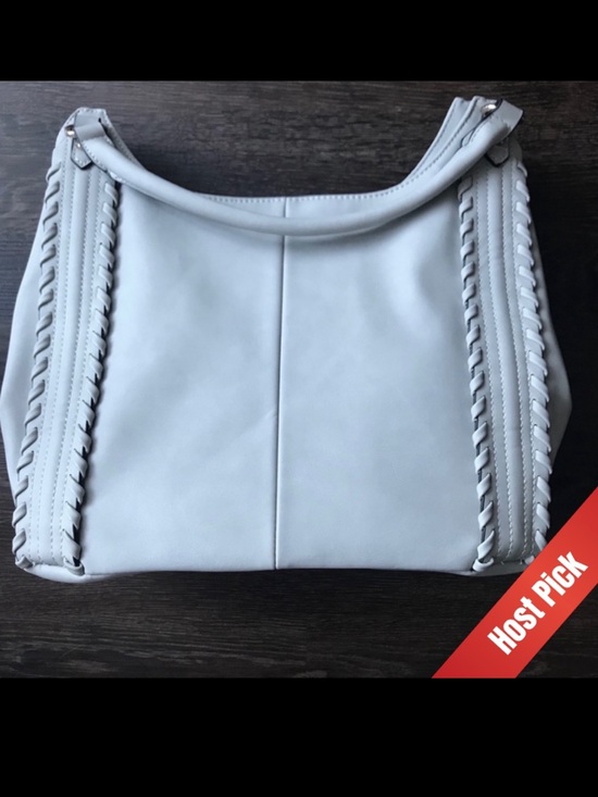 Francesca's Collections Handbags - BOGO Stunning Light Grey Purse w Braid Detail